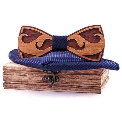 Mahoosive sada motýlek + kapesníček MS-6 dřevěný – Hledejceny.cz