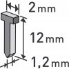 Hřebík EXTOL PREMIUM hřebíky, balení 1000ks, 12mm, 2,0x0,52x1,2mm