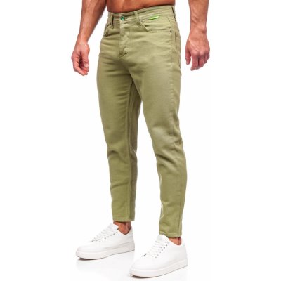 Bolf Zelené pánské textilní kalhoty GT
