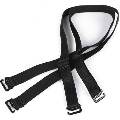 Ramínka na podprsenku šíře 12 mm s kovovým zapínáním - černá – Zboží Dáma
