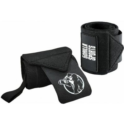 Gorilla Sports bandáže na zápěstí 45×8 cm, černá, 2 ks – Hledejceny.cz