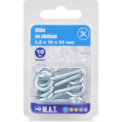 M.A.T. GROUP očko se závitem zavřené 25x10x3,2mm Zn (10ks) MAT600869 – Hledejceny.cz