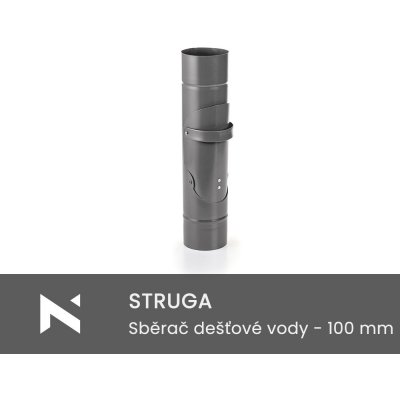 Struga Sběrač dešťové vody s lapačem 100 mm RAL 7024 grafitově šedá – Hledejceny.cz