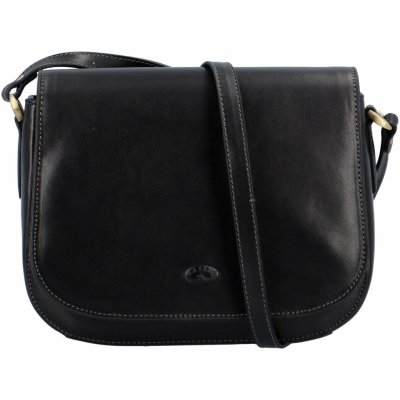 Katana Luxusní dámská kožená taška s klopou Silas černá – Zboží Mobilmania