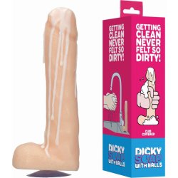 Shots Dicky Soap With Balls Cum Covered Flesh mýdlo ve tvaru penisu s přísavkou