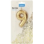 LUMA Svíčka č. 9 balónek ZLATÝ – Zboží Dáma LUMA Svíčka č. 9 balónek ZLATÝ – Zboží Dáma