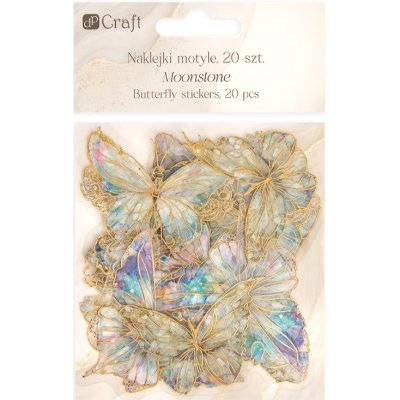 DP Craft Samolepky průhledné motýli měsíční 20ks – Zboží Dáma