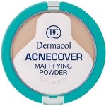 Dermacol Acnecover Mattifying Powder Shell - kompaktní pudr 11g kompaktní pudr pro problematickou pleť, odstín Porcelain 11g + zdarma folie na nehty pro nehtovou modeláž