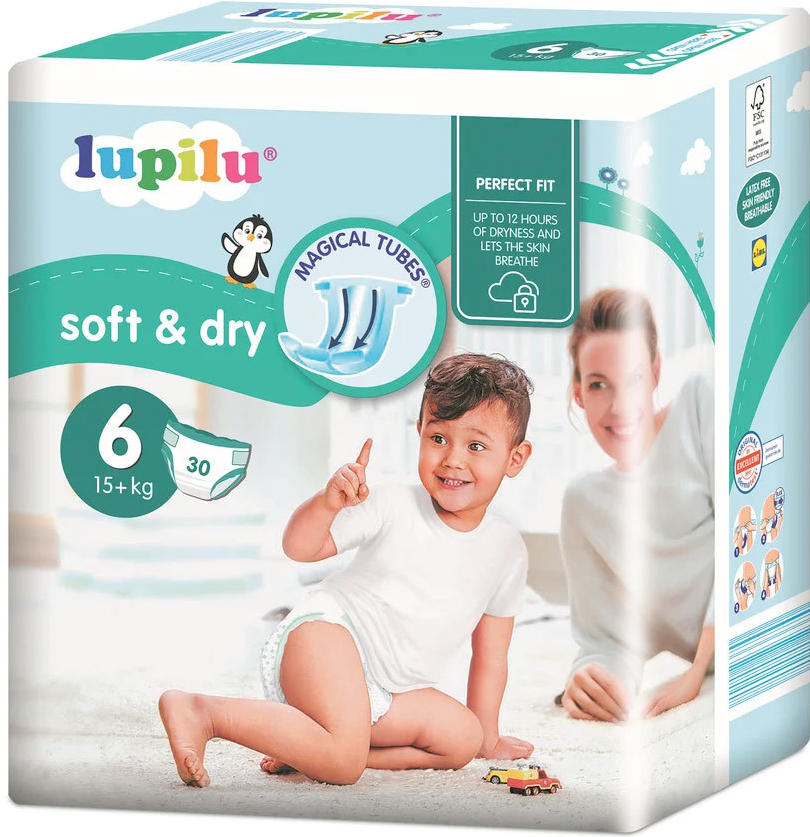 LUPILU Soft & Dry 6 XL 30 ks