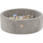 Plush Nest suchý bazén kulatý z prémiového manšestru béžový 90 x 30 cm + 200 míčků – Hledejceny.cz
