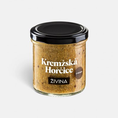 ŽIVINA Medová kremžská hořčice z celých semínek 140 g – Sleviste.cz