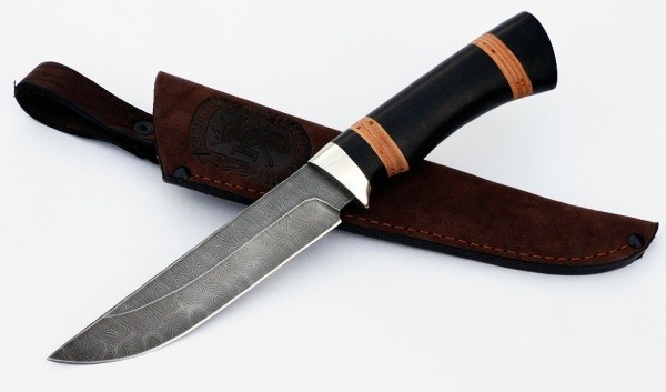 Kuznica Nazarova Gadfly 2, damaškový pevný nůž, rukojeť habr / březová kůra NAZ-261