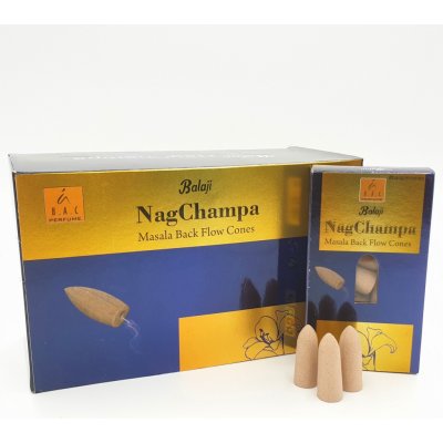 Balaji Vonné kužely Tekoucí dým Masala Nag Champa Jumbo 10 ks – Hledejceny.cz