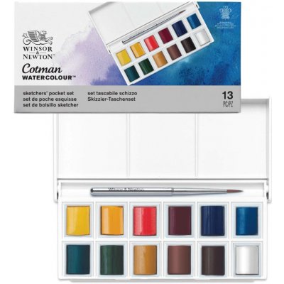 Winsor & Newton Akvarelové barvy Cotman Sketchers, sada 12 ks – Sleviste.cz