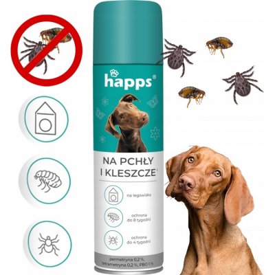 Happs SPREJ NA BLECHY A KLÍŠŤATA V OKOLÍ PSA NA PELÍŠKY KOBERCE 250 ml – Zboží Dáma