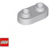Příslušenství k legu LEGO® Podložka 1x2 upravená zaoblené rohy 2x díra Světle-Šedá