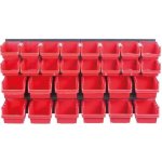 PROSPERPLAST Závěsný panel s 28 boxy na nářadí ORDERLINE 800 x 165 x 400 mm – Zboží Mobilmania