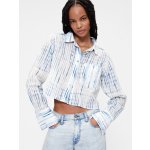 Crop košile GapStudio by Zac Posen Modrá – Hledejceny.cz