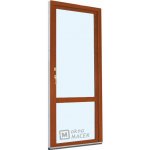 Kömmerling balkonové dveře 70 AD OS s příčkou levé zlatý dub/bílá 70 x 220 cm oboustranná klika + FAB + hliníkový práh – Hledejceny.cz