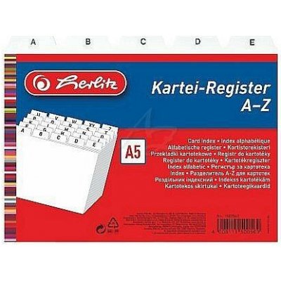 Herlitz registr A5 do kartotéky A-Z Bílý – Hledejceny.cz