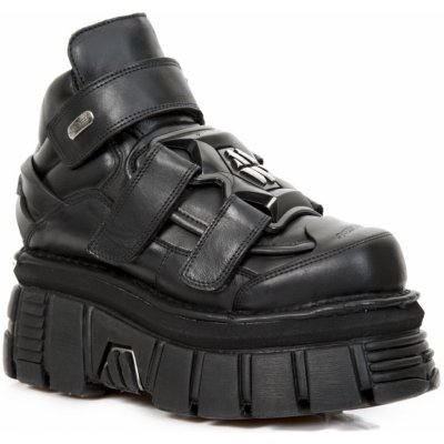 New Rock boty kožené NOMADA NEGRO černé