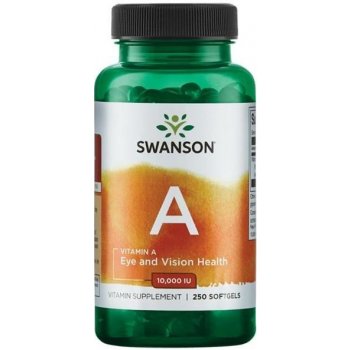 Swanson Vitamín A 10000 iu 250 kapslí