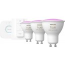 Žárovka Philips Propojovací zařízení Hue BRIDGE a 3 ks LED žárovek GU10 4,3W 50W White and Color Ambiance 2000-6500K/RGB stmívatelné