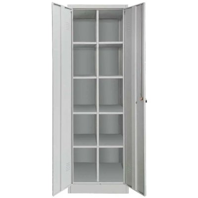 JP 641 skříň kovová s mezistěnou a přihrádkami 1850x600x500 mm šedá – HobbyKompas.cz