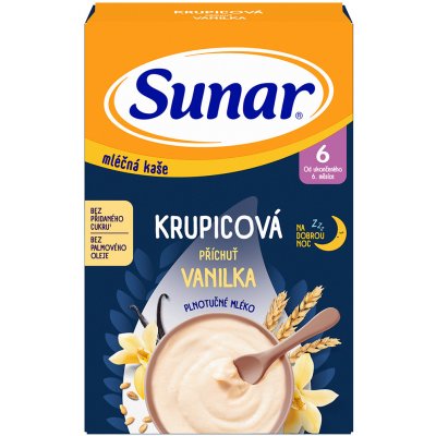 Sunar Ml.krupicová kaše Vanilka na dobrou noc 210 g – Sleviste.cz