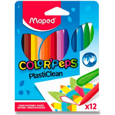 Maped Plastové pastely ColorPeps Plasticlean 12 barev – Zboží Mobilmania