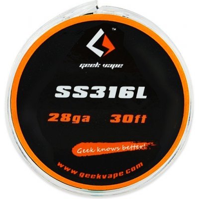 GeekVape SS316L odporový drát 0,3mm 28GA 10m – Zbozi.Blesk.cz