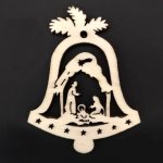 AMADEA Dřevěná ozdoba zvonek s betlémem 6 cm – Hledejceny.cz