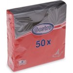 Wimex ubrousky 2V červené 50ks 33x33cm – Hledejceny.cz