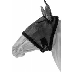 Umbria Equitazione Maska proti hmyzu s ochranou uší PVC černá