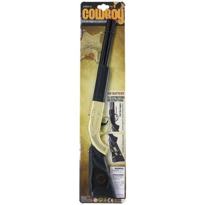 Toys pistole kovbojská zlatá 50cm dětská zbraň se zvukem plastová – Zboží Mobilmania