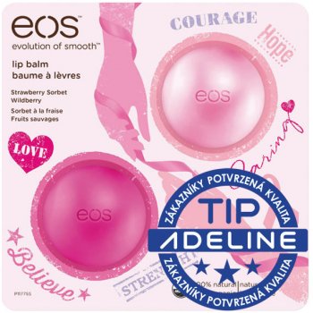 EOS Strawberry Sorbet & Wildberry balzám na rty 2 ks (Strawberry Sorbet & Wildberry) 2 x 7 g