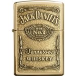 Zippo benzínový JACK DANIEL 24146’S LABEL BRASS EMBLEM – Zboží Mobilmania