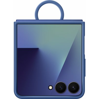 Samsung Z Flip7 Silikonový kryt s držákem na prst modrý EF-PF766TNEGWW – Zboží Živě