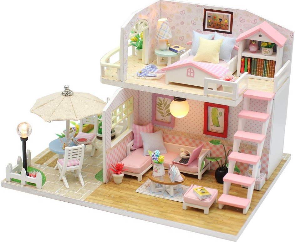 2Kids Toys miniatura domečku Růžový dům