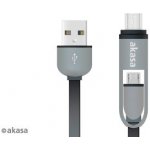 Akasa AK-CBUB35-10BK USB na USB-C a micro USB, 1m, černý – Zbozi.Blesk.cz