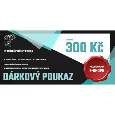 Dárkový poukaz na nákup rybářských potřeb 300 Kč – Zbozi.Blesk.cz