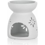 Home Decor Aroma lampa porcelánová 8 x 9 cm vločky bílá – Zboží Dáma