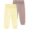 Kojenecké kalhoty a kraťasy Lupilu Dívčí kalhoty Jogger s BIO bavlnou 2 kusy žlutá růžová