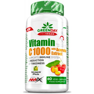 Amix GreenDay ProVEGAN Vitamin C 1000 mg with Acerola 60 kapslí