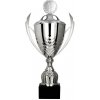 Pohár a trofej Kovový pohár s poklicí Stříbrný 40 cm 14 cm