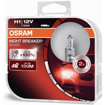 Osram Night Breaker Silver H1 P14,5s 12V 55W 2 ks – Hledejceny.cz