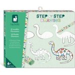 Janod Step by step Kreativní sada Kreslení krok za krokem Dinosauři – Hledejceny.cz
