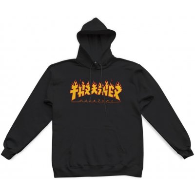 THRASHER GODZILLA FLAME HOOD Black