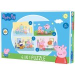 Toy Universe Prasátko Peppa 4v1 s progresivní obtížností 12 16 20 a 24 dílků – Zbozi.Blesk.cz