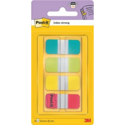 3M POSTIT Štítek, plastový, zesílený, 4x10 listů, 16x38 mm, 3M POST-IT, různé barvy 7100070595 – Hledejceny.cz